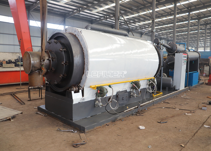 Portable 5 tons waste tire & plastic recycling pyrolysis pla