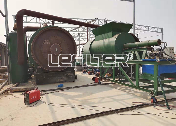 Waste Tire Recycling to Oil Pyrolysis Plant Getting 45-50% C